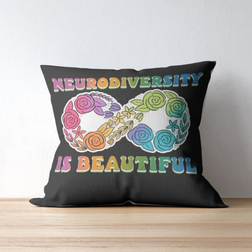 Neurodiversity is Beautiful Throw Pillow